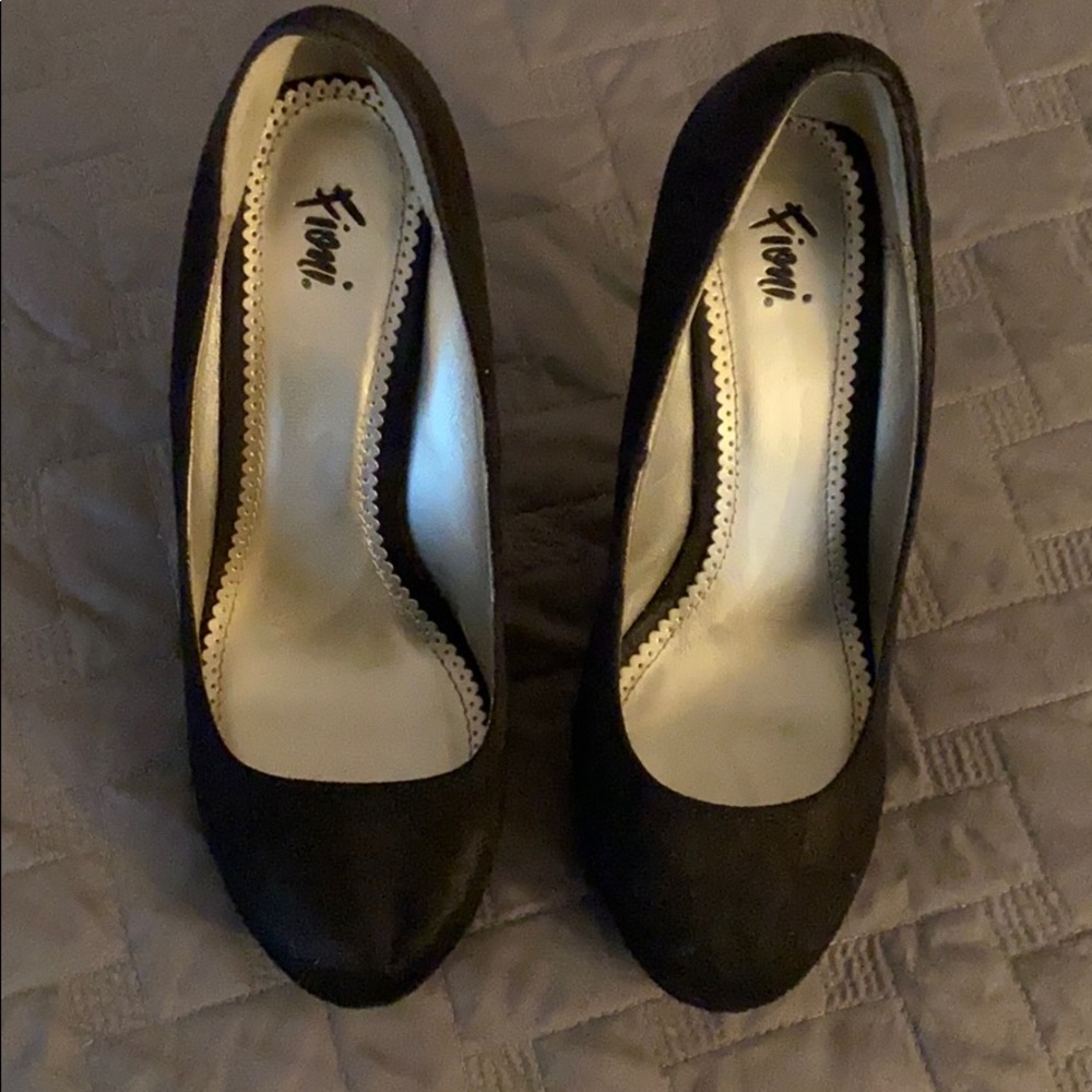 Black Suede 2” Heels